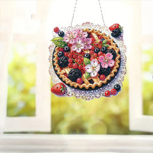 Load image into Gallery viewer, 2D Flat DIY Fruit Pizza Diamond Art Pendant Window Hanging Art for Home Decor
