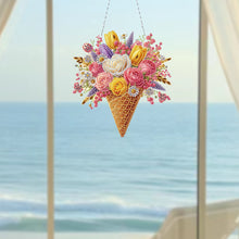 Load image into Gallery viewer, 2D Flat DIY Ice Cream Flowers Diamond Art Pendant Window Hanging Art for Home
