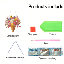 Load image into Gallery viewer, 2D Flat DIY Ice Cream Flowers Diamond Art Pendant Window Hanging Art for Home
