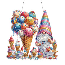 Load image into Gallery viewer, 2D Flat DIY Ice Cream Gnome Diamond Art Pendant Window Hanging Art for Home
