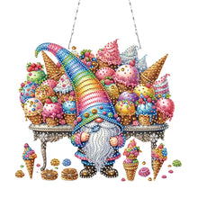 Load image into Gallery viewer, 2D Flat DIY Ice Cream Gnome Diamond Art Pendant Window Hanging Art for Home
