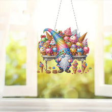 Load image into Gallery viewer, 2D Flat DIY Ice Cream Gnome Diamond Art Pendant Window Hanging Art for Home
