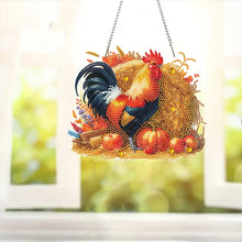 Load image into Gallery viewer, Acrylic Farm Chicken 2D Flat DIY Hanging Diamond Art Kits Wall Door Decoration
