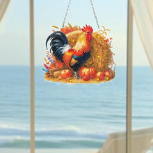 Load image into Gallery viewer, Acrylic Farm Chicken 2D Flat DIY Hanging Diamond Art Kits Wall Door Decoration

