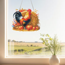 Load image into Gallery viewer, Acrylic Farm Chicken 2D Flat DIY Hanging Diamond Art Kits Wall Door Decoration
