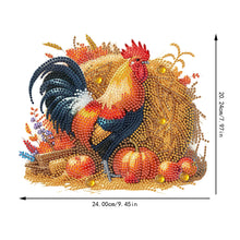 Load image into Gallery viewer, Acrylic Farm Chicken 2D Flat DIY Hanging Diamond Art Kits Wall Door Decoration
