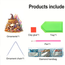Load image into Gallery viewer, Acrylic Skull Haystack 2D Flat DIY Hanging Diamond Art Kits Wall Door Decoration

