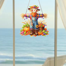 Load image into Gallery viewer, Acrylic Scarecrow 2D Flat DIY Hanging Diamond Art Kits Wall Door Decoration
