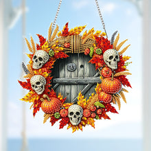 Load image into Gallery viewer, Acrylic Skull Pumpkin 2D Flat DIY Hanging Diamond Art Kits Wall Door Decoration
