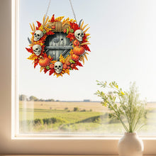 Load image into Gallery viewer, Acrylic Skull Pumpkin 2D Flat DIY Hanging Diamond Art Kits Wall Door Decoration
