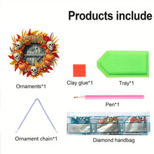 Load image into Gallery viewer, Acrylic Skull Pumpkin 2D Flat DIY Hanging Diamond Art Kits Wall Door Decoration
