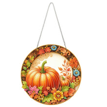 Load image into Gallery viewer, Acrylic Pumpkin 2D Flat DIY Hanging Diamond Art Kits Wall Door Decoration
