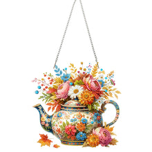 Load image into Gallery viewer, Acrylic Flower Pot 2D Flat DIY Hanging Diamond Art Kits Wall Door Decoration
