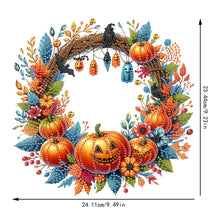 Load image into Gallery viewer, Acrylic Pumpkin Wreath 2D Flat DIY Hanging Diamond Art Kits Wall Door Decoration
