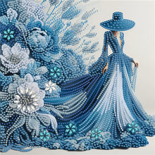 Load image into Gallery viewer, Diamond Painting - Partial Special Shaped - Elegant Lady In Top Hat (30*30CM)
