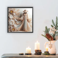 Load image into Gallery viewer, Diamond Painting - Partial Special Shaped - Elegant Lady In Top Hat (30*30CM)
