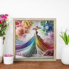 Load image into Gallery viewer, Diamond Painting - Partial Special Shaped - Elegant Lady In Top Hat (30*30CM)
