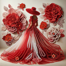 Load image into Gallery viewer, Diamond Painting - Partial Special Shaped - Elegant Lady In Top Hat (30*30CM)
