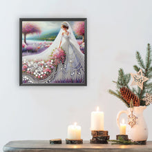 Load image into Gallery viewer, Diamond Painting - Partial Special Shaped - Wedding Dress Girl (30*30CM)
