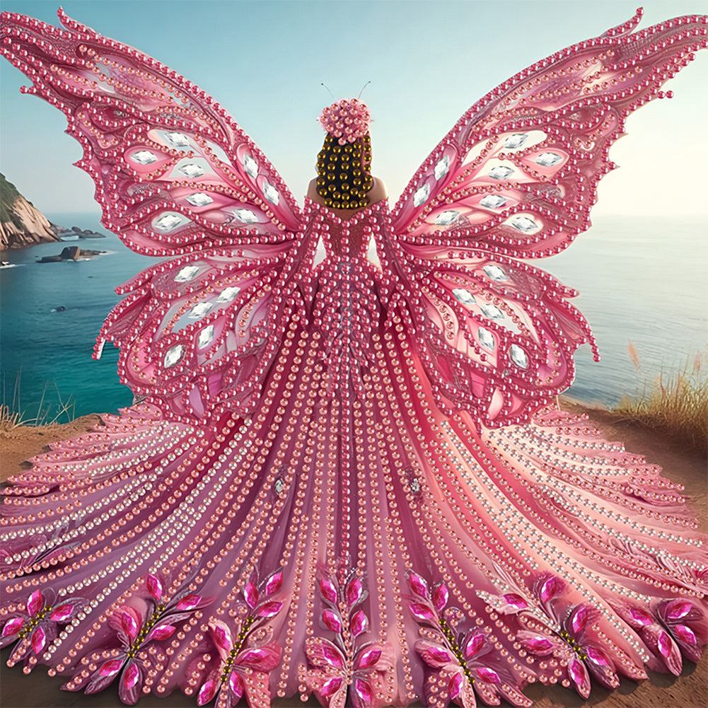 Diamond Painting - Partial Special Shaped - Winged Angel Girl (30*30CM)