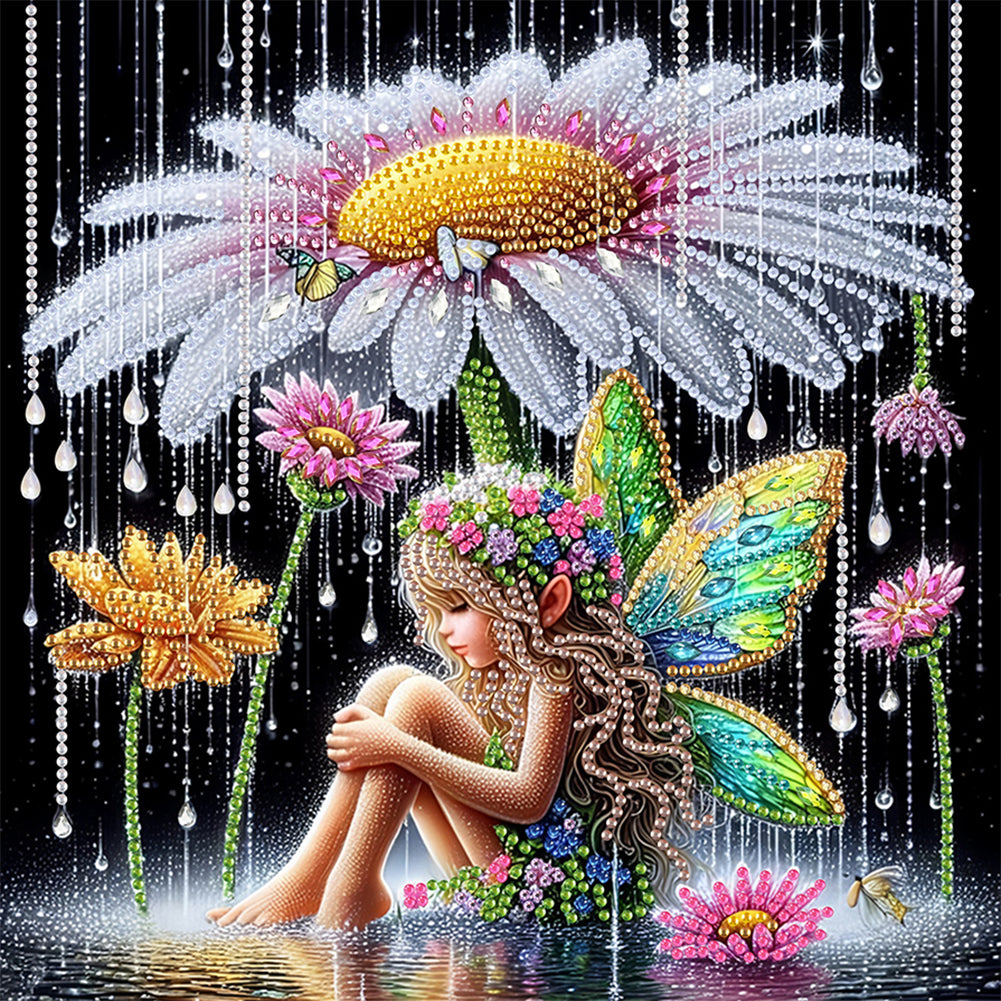 Diamond Painting - Partial Special Shaped - Daisy Elf Girl (30*30CM)