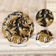 Load image into Gallery viewer, Acrylic Special Shape Black Goldfish Diamond Painting Art Clock Ornaments Kit
