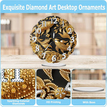 Load image into Gallery viewer, Acrylic Special Shape Black Goldfish Diamond Painting Art Clock Ornaments Kit
