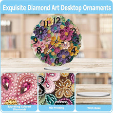 Load image into Gallery viewer, Acrylic Special Shape Paper Quilling Flower Diamond Art Clock Ornaments Kit
