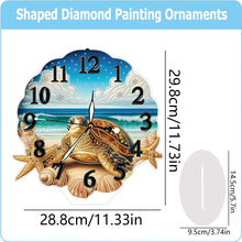Load image into Gallery viewer, Acrylic Special Shape Sea Turtle Diamond Painting Art Clock Ornaments Kit
