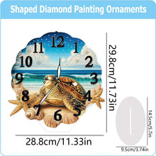Load image into Gallery viewer, Acrylic Special Shape Sea Turtle Diamond Painting Art Clock Ornaments Kit
