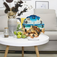 Load image into Gallery viewer, Acrylic Special Shape Sea Turtle Diamond Painting Art Clock Ornaments Kit
