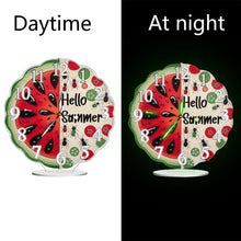 Load image into Gallery viewer, Acrylic Special Shape Summer Watermelon Diamond Art Clock Ornaments Kit
