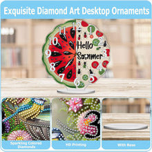 Load image into Gallery viewer, Acrylic Special Shape Summer Watermelon Diamond Art Clock Ornaments Kit

