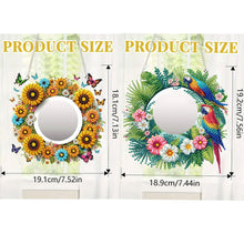 Load image into Gallery viewer, 2D Flat DIY Sunflower Parrot Hanging Mirror Diamond Art Kits Wall Door Decoratio
