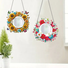 Load image into Gallery viewer, 2D Flat DIY Sunflower Butterfly Hanging Mirror Diamond Art Kits Wall Door Decor
