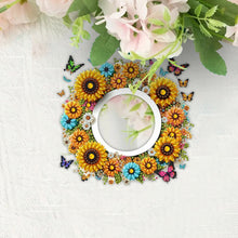 Load image into Gallery viewer, 2D Flat DIY Sunflower Butterfly Hanging Mirror Diamond Art Kits Wall Door Decor
