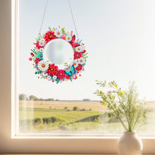 Load image into Gallery viewer, 2D Flat DIY Sunflower Butterfly Hanging Mirror Diamond Art Kits Wall Door Decor
