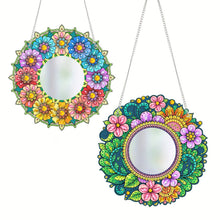 Load image into Gallery viewer, 2D Flat DIY Flowers Hanging Mirror Diamond Art Kits Wall Door Decoration
