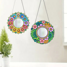 Load image into Gallery viewer, 2D Flat DIY Flowers Hanging Mirror Diamond Art Kits Wall Door Decoration
