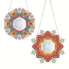 Load image into Gallery viewer, 2D Flat DIY Flowers Hanging Mirror Diamond Art Kits Wall Door Decoration
