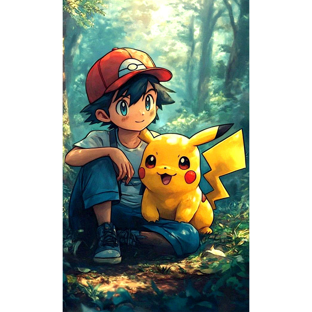 Diamond Painting - Full Round - Pocket Baby Pikachu (30*50CM)