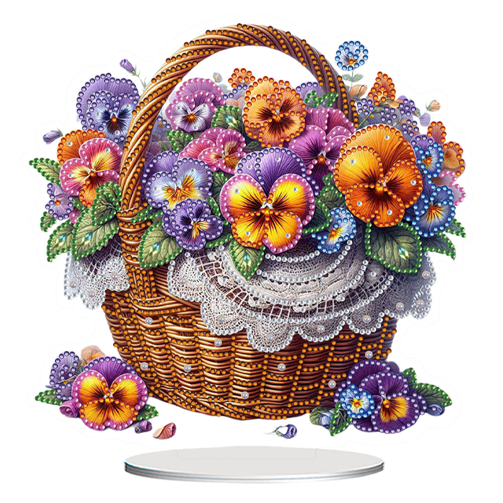 Flower Double Sided Effect Table Top Diamond Painting Ornament Kit(Phalaenopsis)