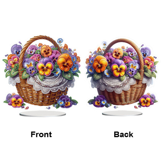 Flower Double Sided Effect Table Top Diamond Painting Ornament Kit(Phalaenopsis)