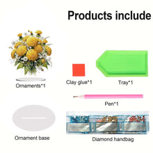Load image into Gallery viewer, Flower Double Sided Effect Table Top Diamond Painting Ornament Kit (Dandelion)
