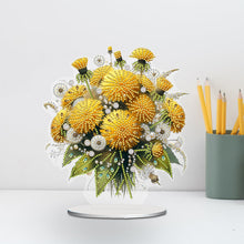 Load image into Gallery viewer, Flower Double Sided Effect Table Top Diamond Painting Ornament Kit (Dandelion)
