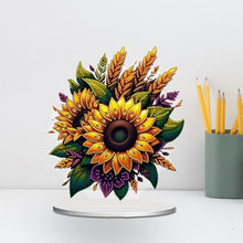 Load image into Gallery viewer, Flower Double Sided Effect Table Top Diamond Painting Ornament Kit (Sunflower A)
