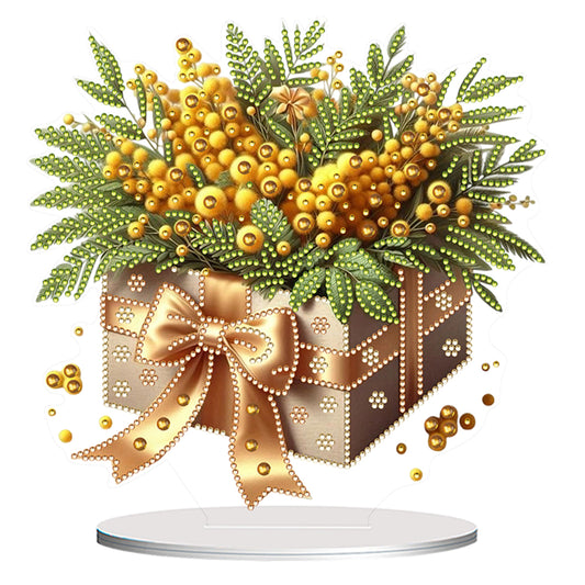 Flower Double Sided Effect Table Top Diamond Painting Ornament Kit (Christmas)