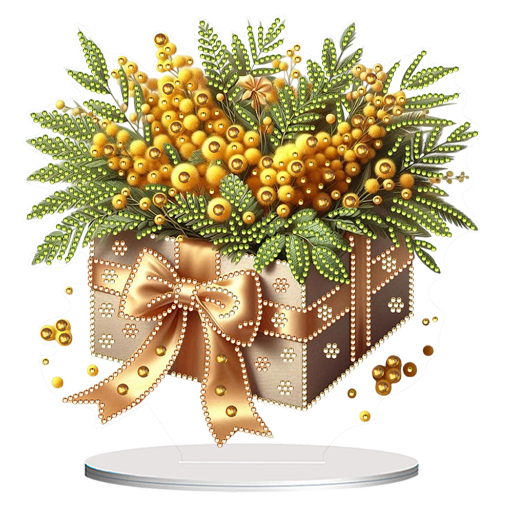 Flower Double Sided Effect Table Top Diamond Painting Ornament Kit (Christmas)