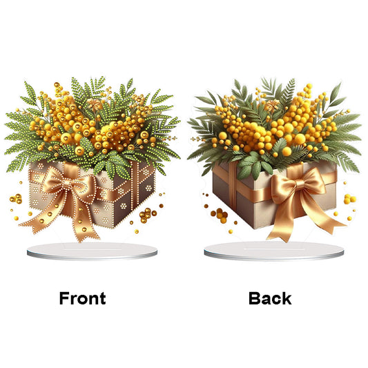 Flower Double Sided Effect Table Top Diamond Painting Ornament Kit (Christmas)