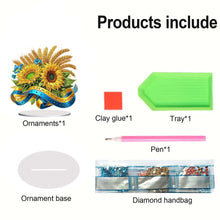 Load image into Gallery viewer, Flower Double Sided Effect Table Top Diamond Painting Ornament Kit (Sunflower B)
